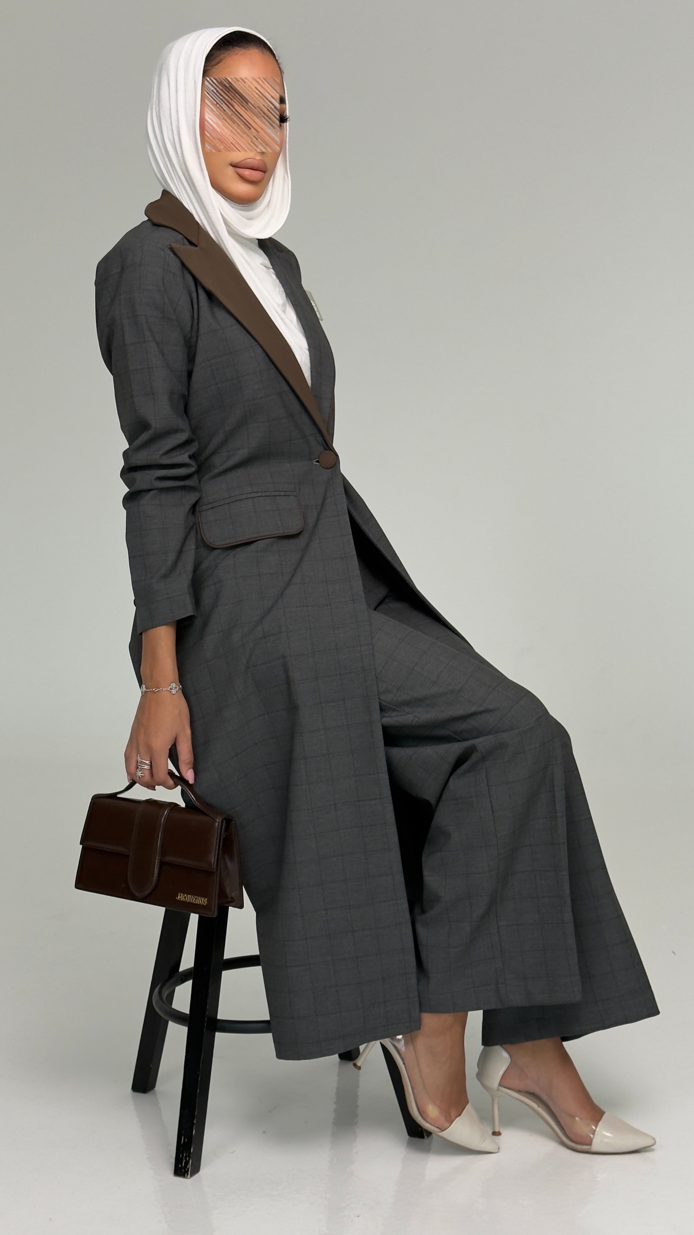 بدلة بليزر طويل وبنطلون