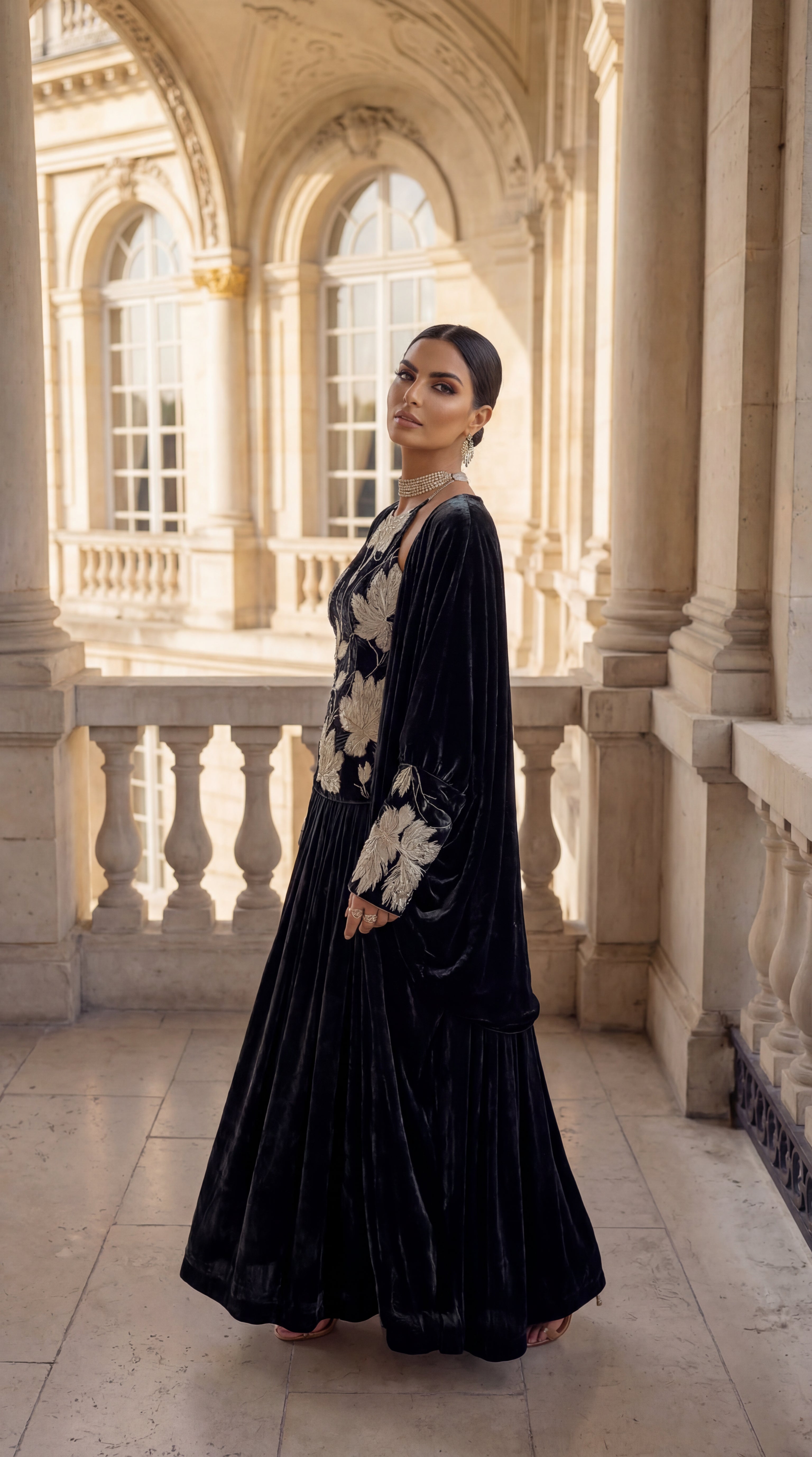 SERENIA Olive - Sleeveless Shawl