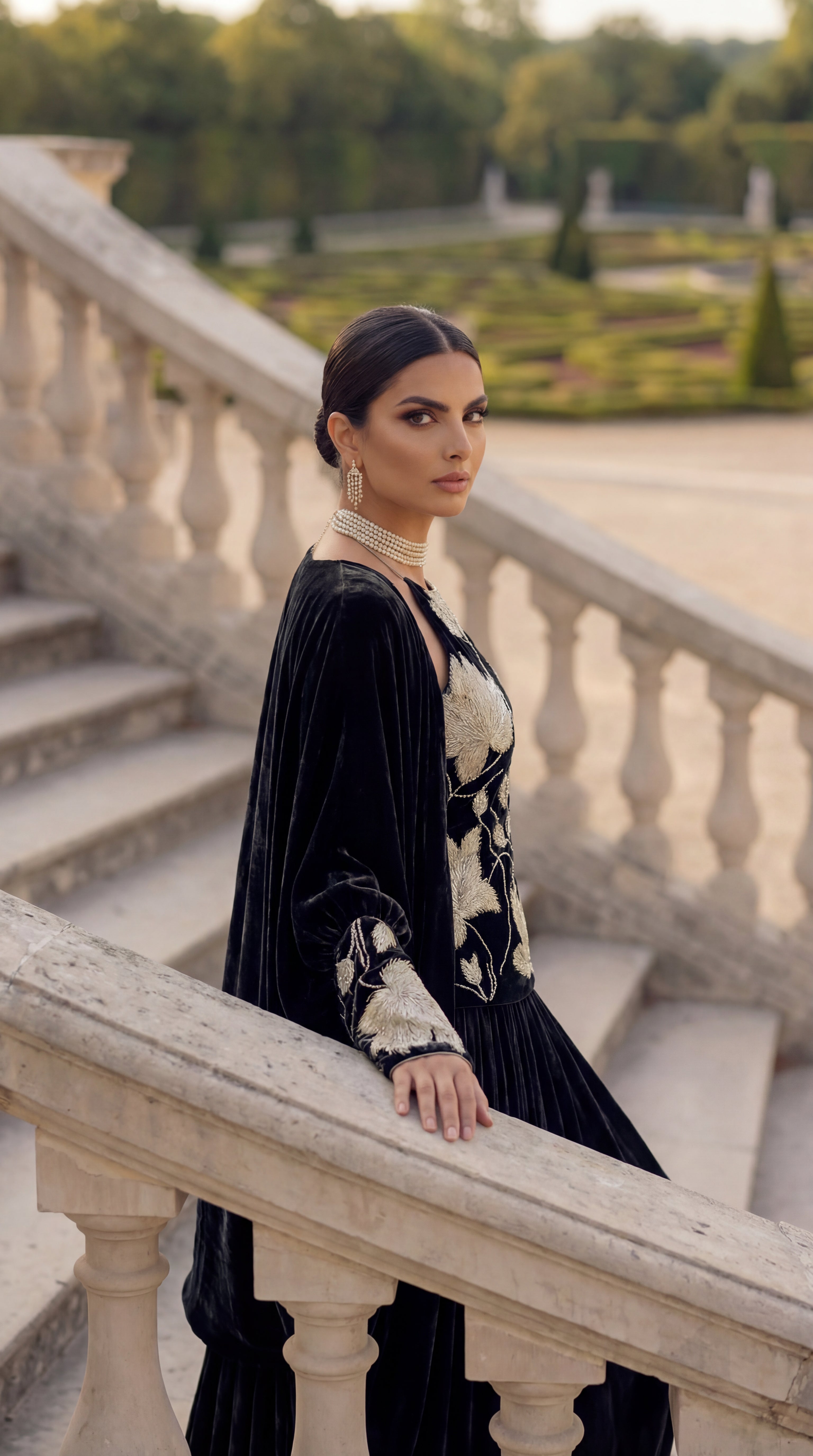 SERENIA Black - Sleeveless Shawl