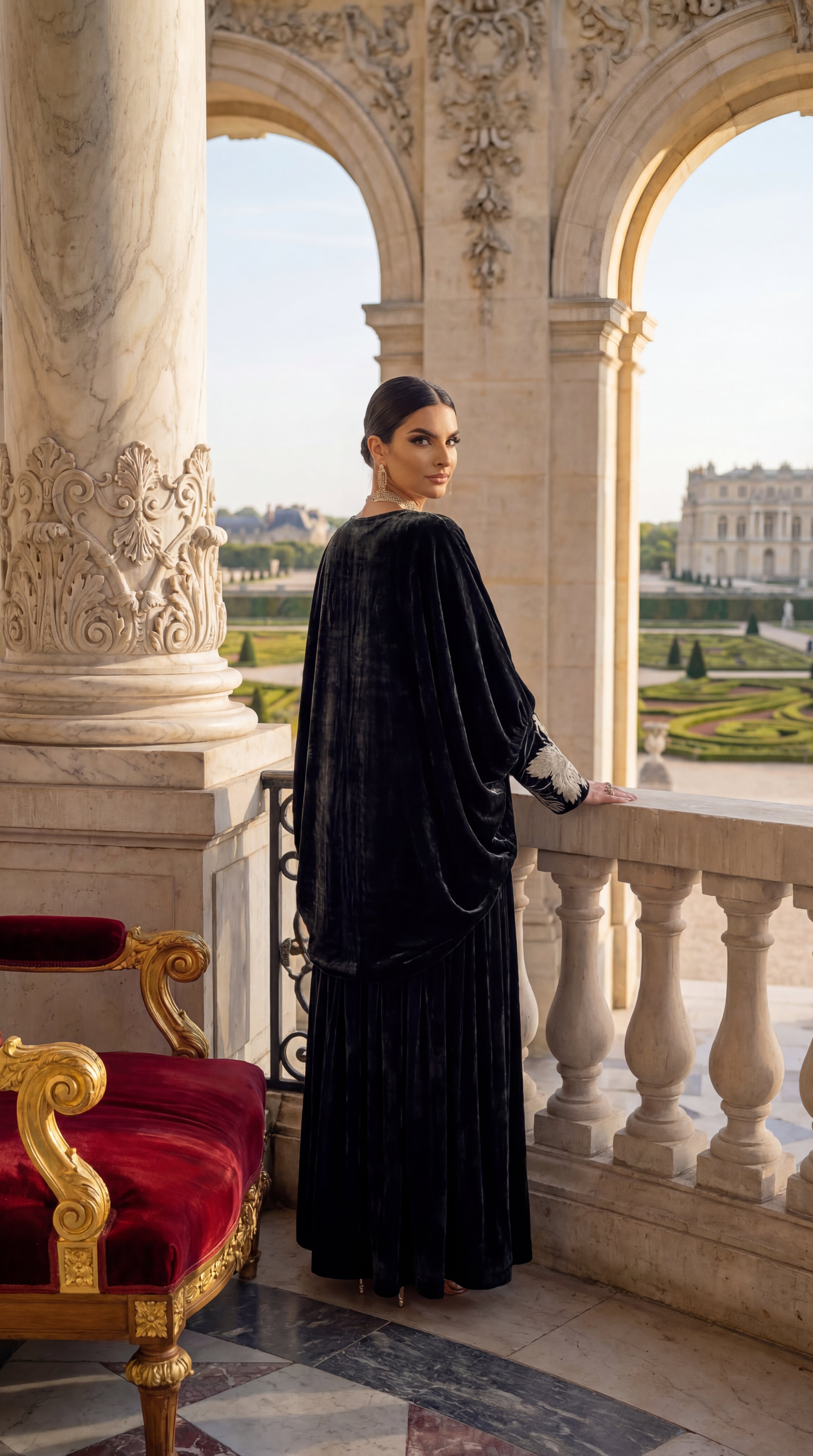 SERENIA Black - Sleeveless Shawl